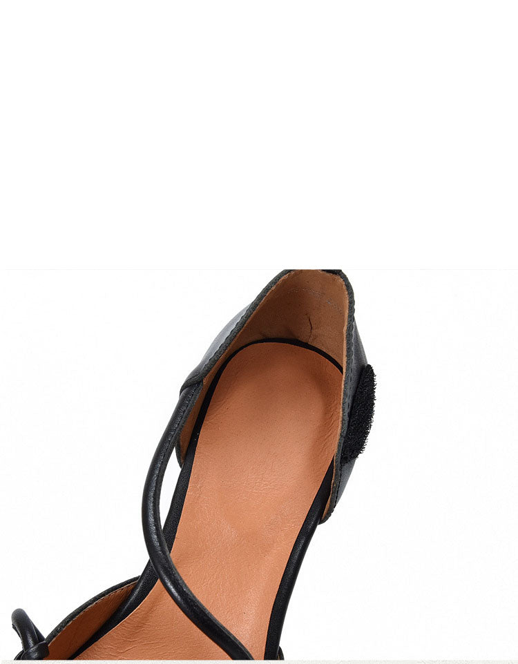 Sandales Élégantes à Talons Épais et Brides Croisées noir — détail produit (10)