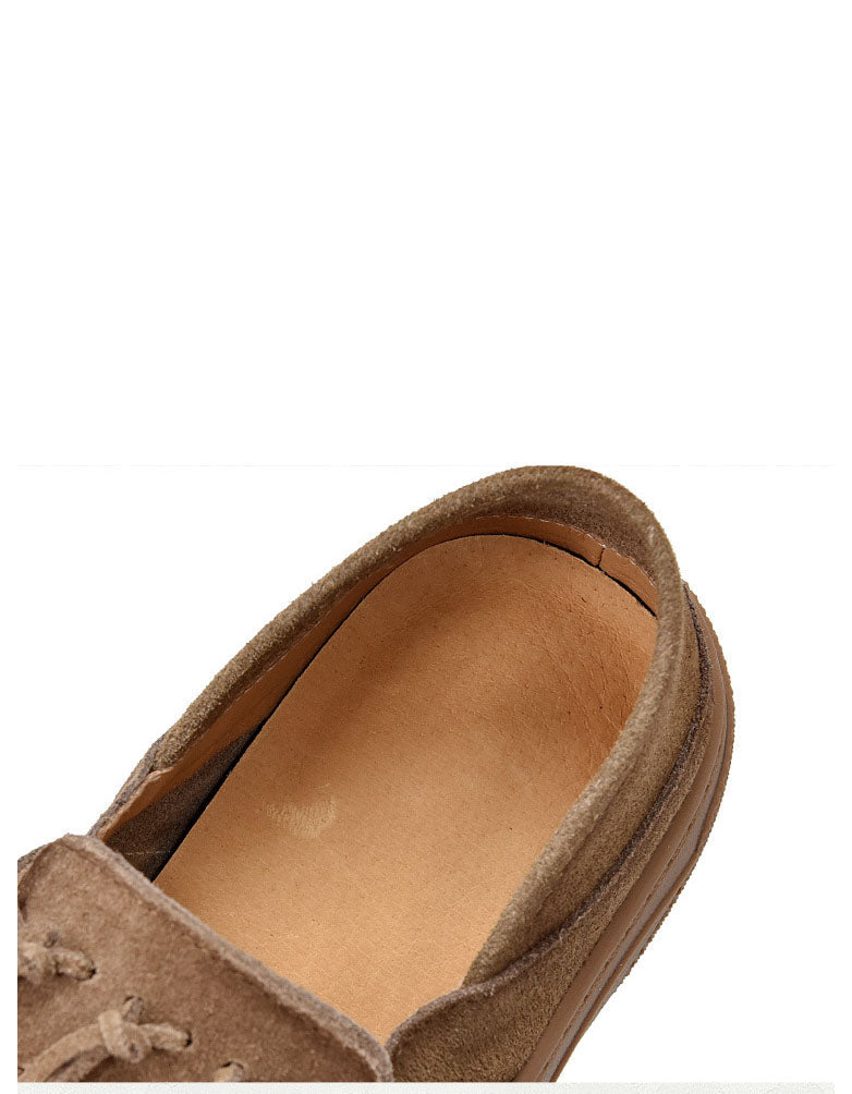 Baskets en Cuir à Glands et Bout Rond marron — détail produit (6)