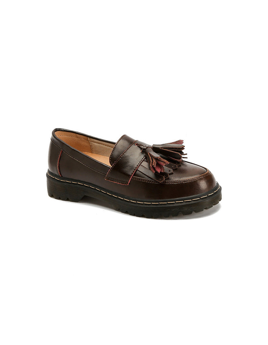 Mocassins à Glands et Bout Rond café — vue principale (1)